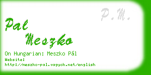 pal meszko business card
