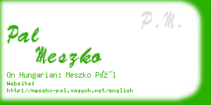 pal meszko business card